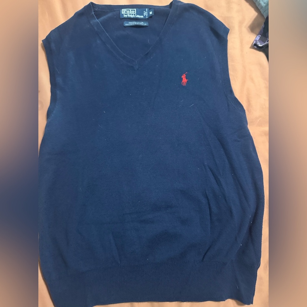 Ralph Lauren Dark Blue V-Neck Sweater Vest